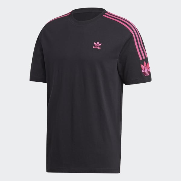 adidas Adicolor 3D Trefoil 3 Stripes Tee Black adidas Malaysia