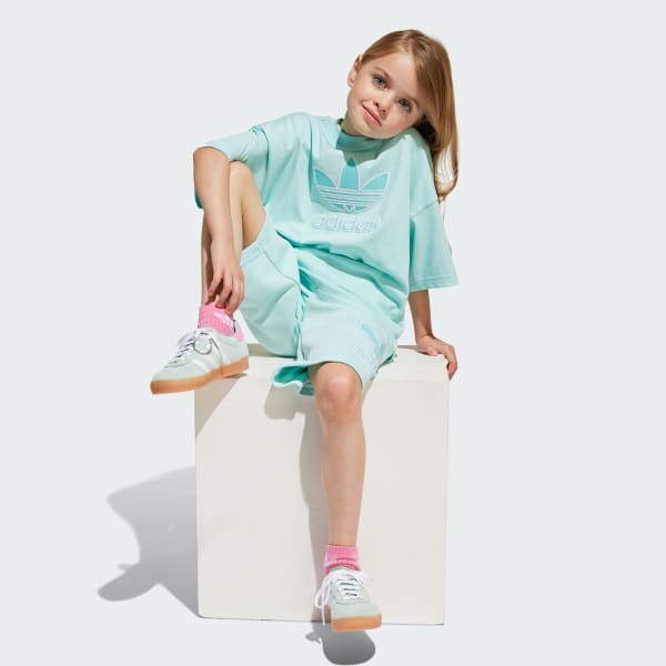 Turquesa Conjunto de Shorts y Polera