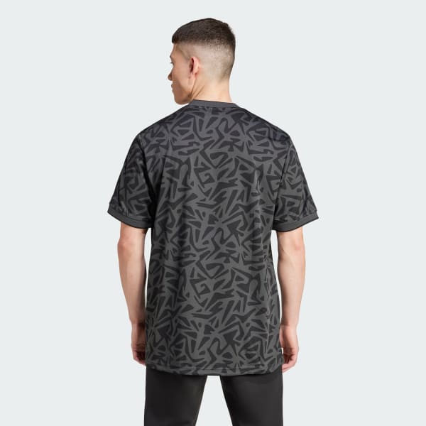 Grey Allover Print Jersey
