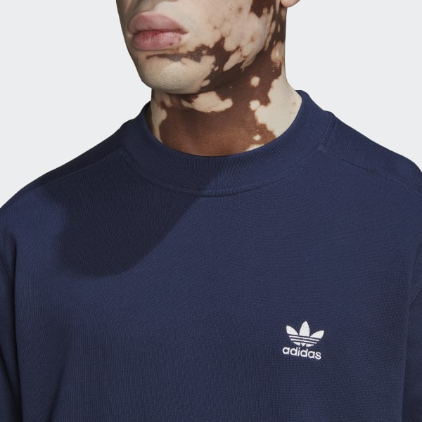 modrá Mikina Adicolor Classics Lock-Up Trefoil Crewneck KOR21