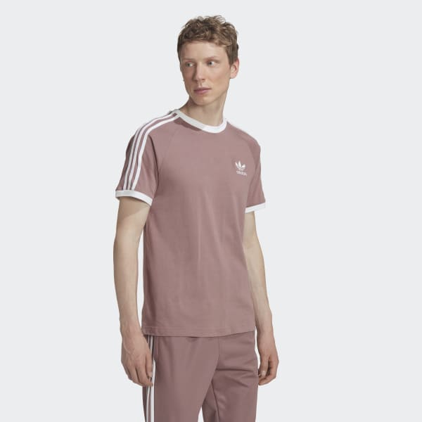 Fioletowy Adicolor Classics 3-Stripes Tee