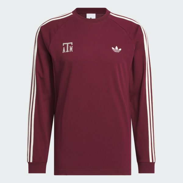 Texas A&M Aggies x Originals Jersey Cotton 3-Stripes Long Sleeve Tee