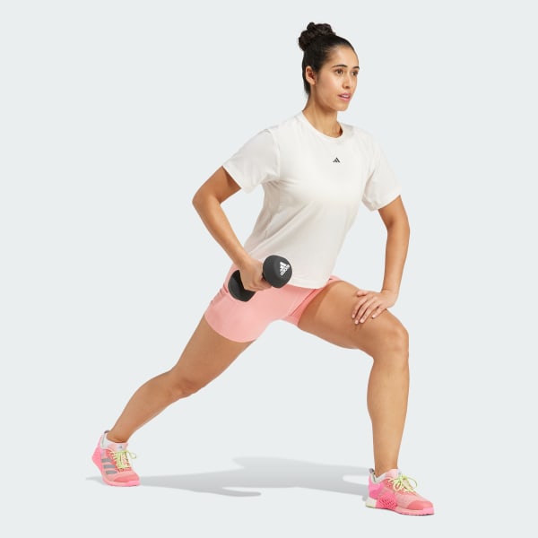 Hvid PrimeLift Back-Cutout 3-Stripes T-Shirt