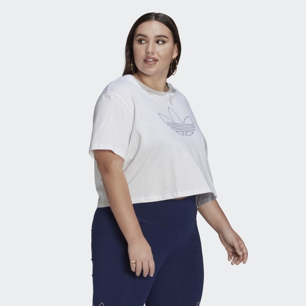 Adidas crop top plus size clearance