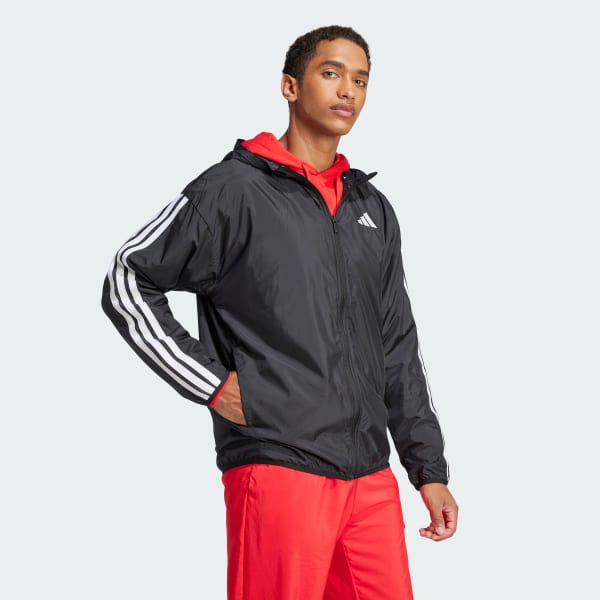 Nero Giacca a vento Essentials 3-Stripes