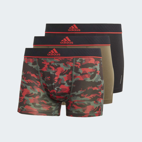 adidas Calzón Bóxer Active Micro Flex Eco (Paquete de 3) Negro