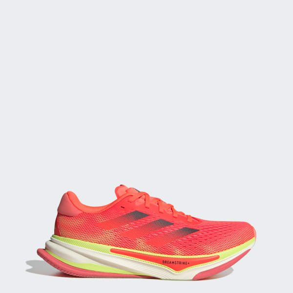 Red jogging shoes sales
