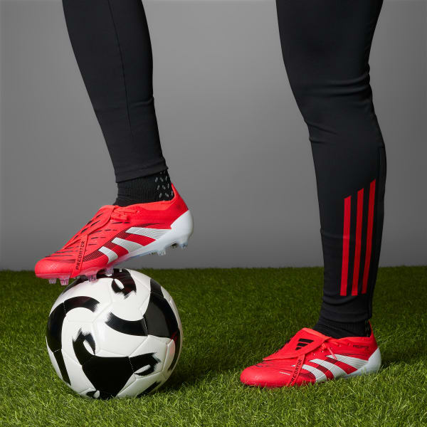Rojo Zapatos de Fútbol Predator Elite Lengüeta Doblable Terreno Firme