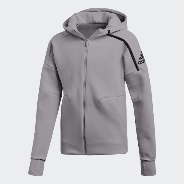 adidas chaqueta capucha gris