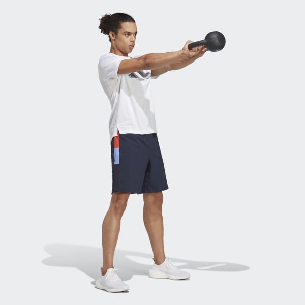 Azul Shorts Training Colorblock 3 Rayas