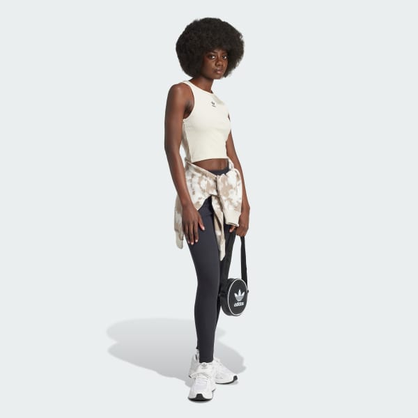 White Essentials Ribbed Tank Top
