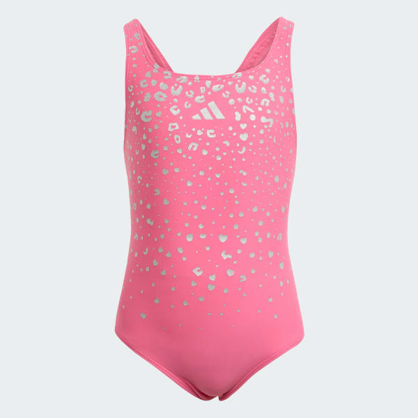 Rose Maillot de bain dos en V scintillant Enfants