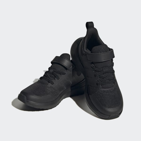Black FortaRun 2.0 Cloudfoam Elastic Lace Top Strap Shoes