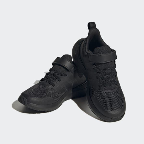 Svart FortaRun 2.0 Cloudfoam Elastic Lace Top Strap Shoes