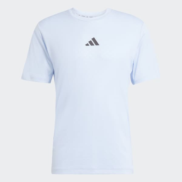 adidas Power 3-Stripes Tee - Blue | Free Shipping with