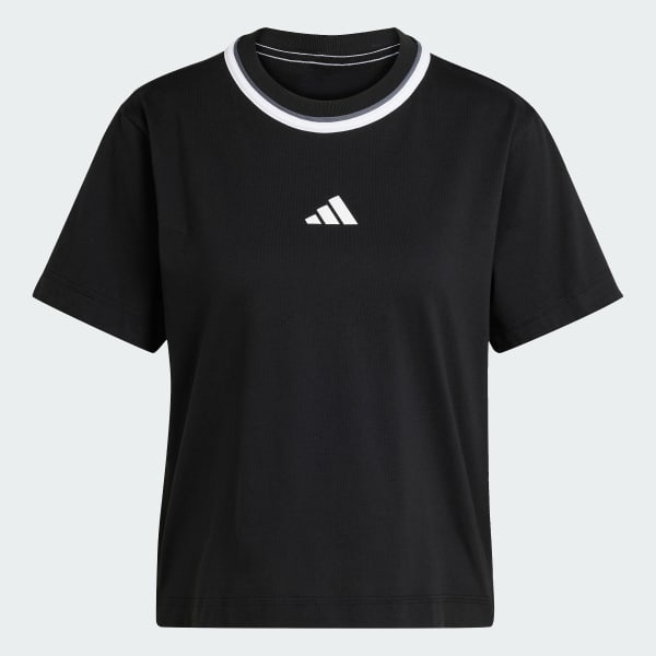 Negro Remera Essentials Color Pop Cotton