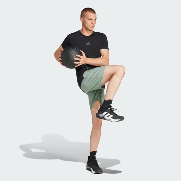 Verde Shorts Woven Mélange Essentials para Treinamento.