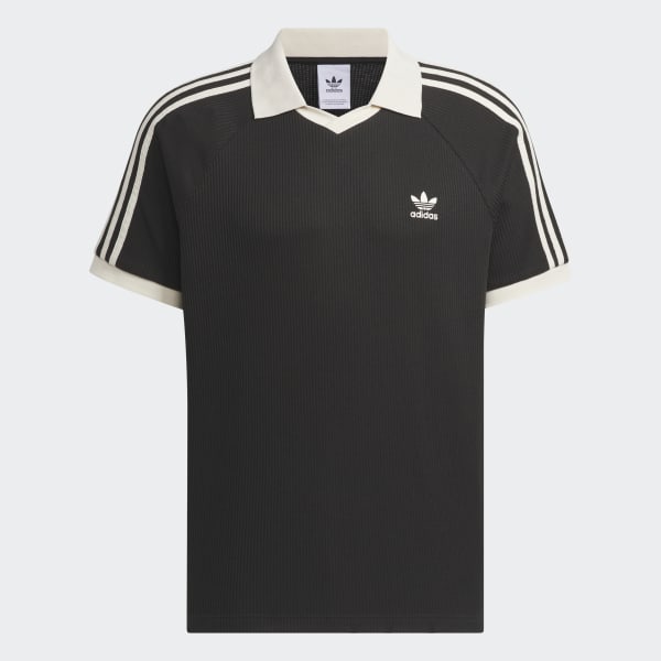 トップス adidas WAFFLE SHORT SLEEVE POLO SHIRT adidas Originals Waffle short sleeve polo shirt in wonder
