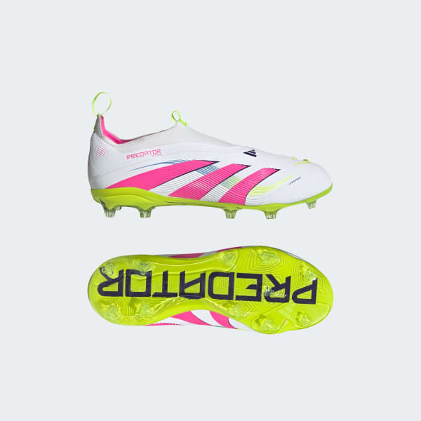bílá Kopačky Predator Elite Laceless Firm Ground Kids