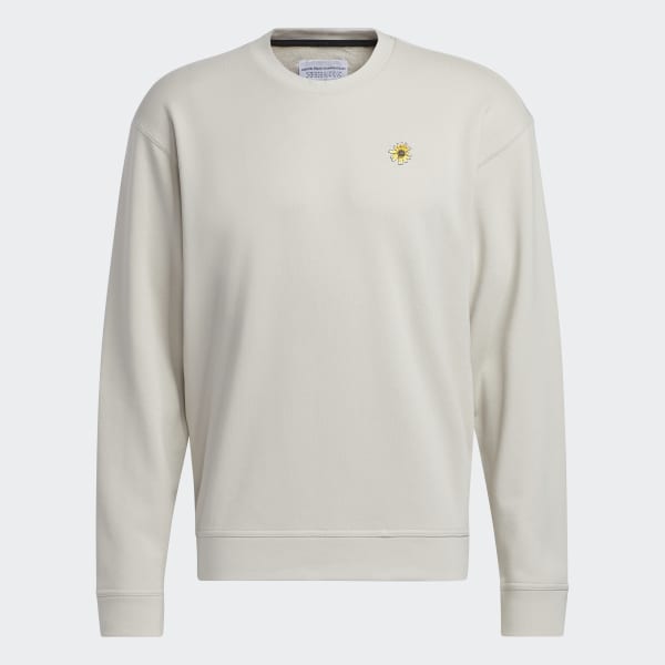 สีเบจ เสื้อวอร์มกอล์ฟคอกลม Adicross x Burning Cart Layer