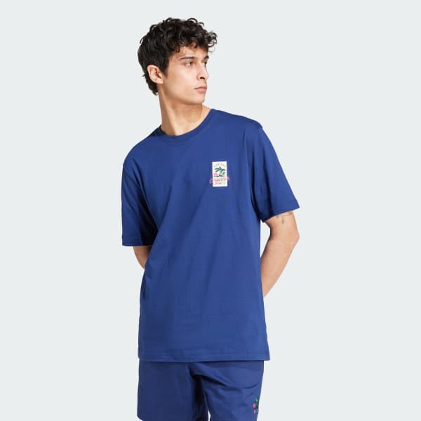 Azul Camiseta Originals Leisure League Badge