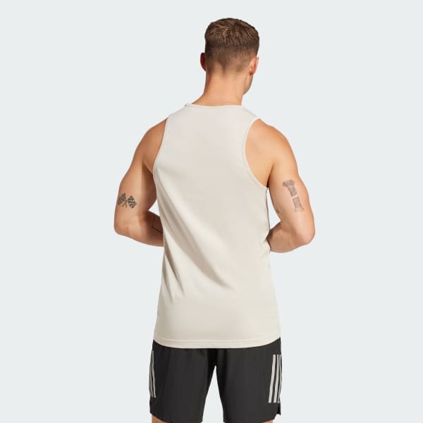 Beige Camiseta sin Mangas Estampada All-Gym Category