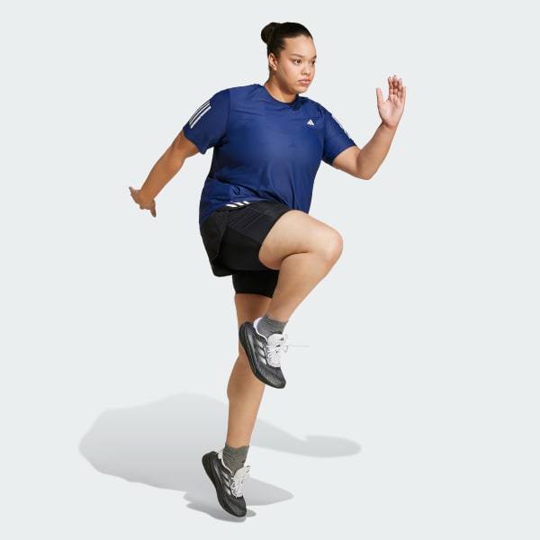 Niebieski Koszulka Own The Run (Plus Size)