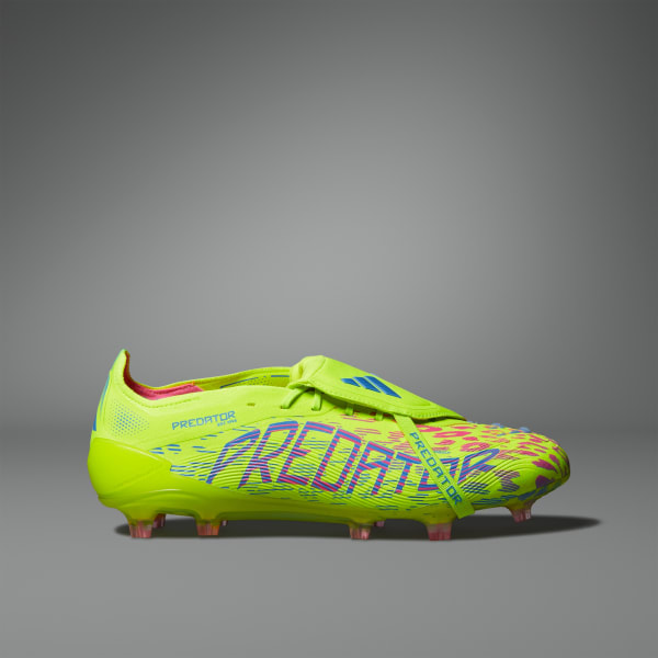 Green Predator Elite Fold-Over Tongue Firm Ground Boots