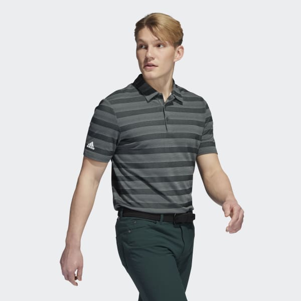 Gronn Two-Color Striped Poloskjorte DL275
