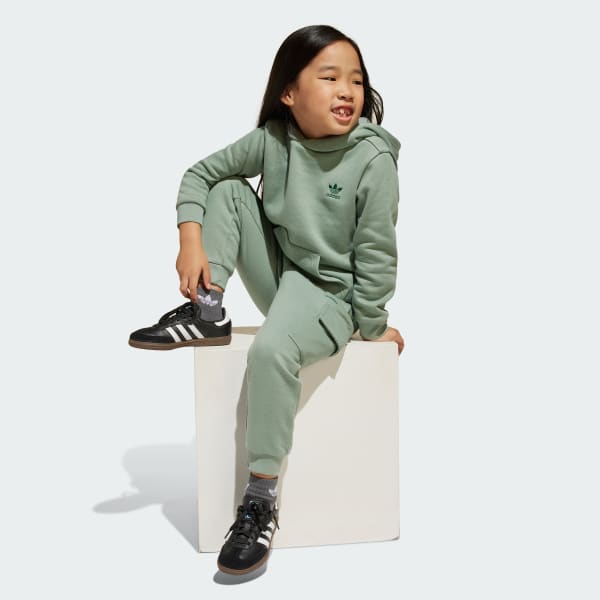 Green Hoodie Cargo Set Kids