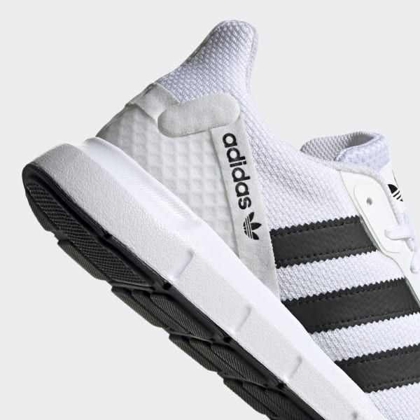 adidas black & white swift run rf trainers