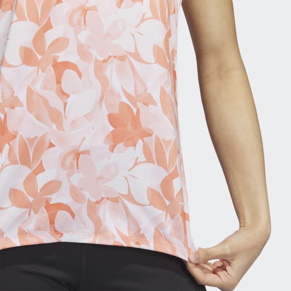 Pomarańczowy Floral Polo Shirt