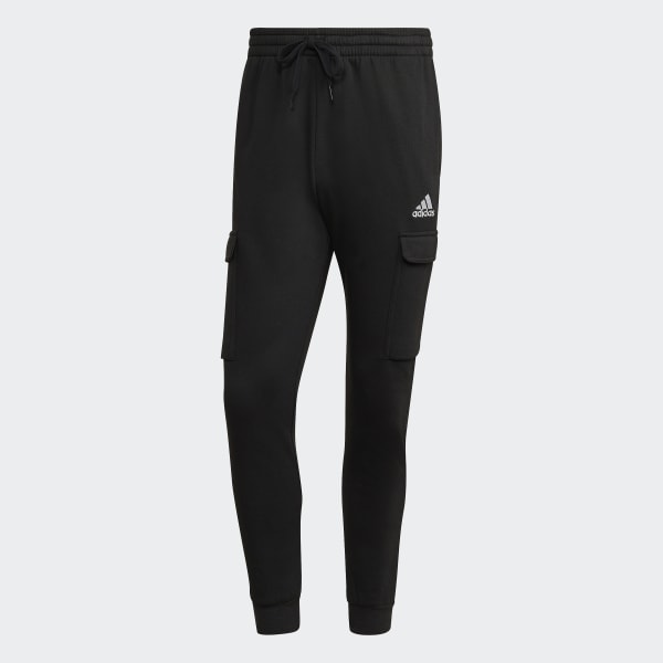 Pantalon de jogging cargo en molleton noir Essential