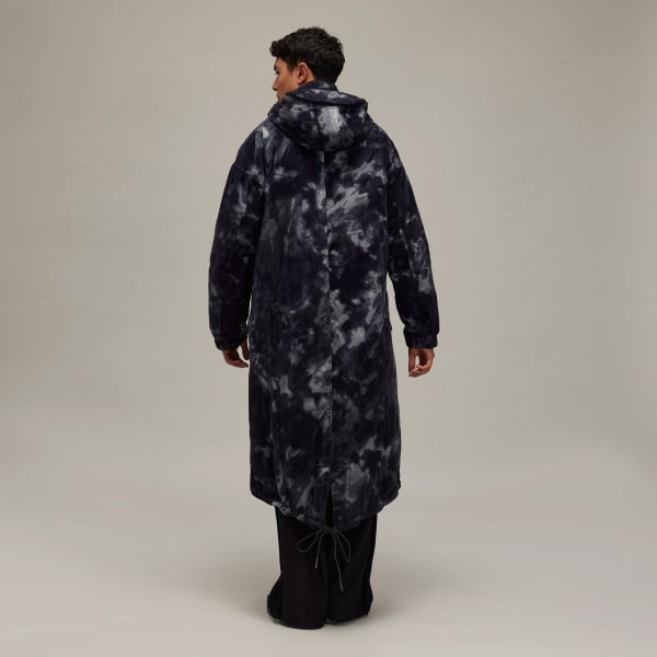 Black Y-3 Allover Print Padded Parka
