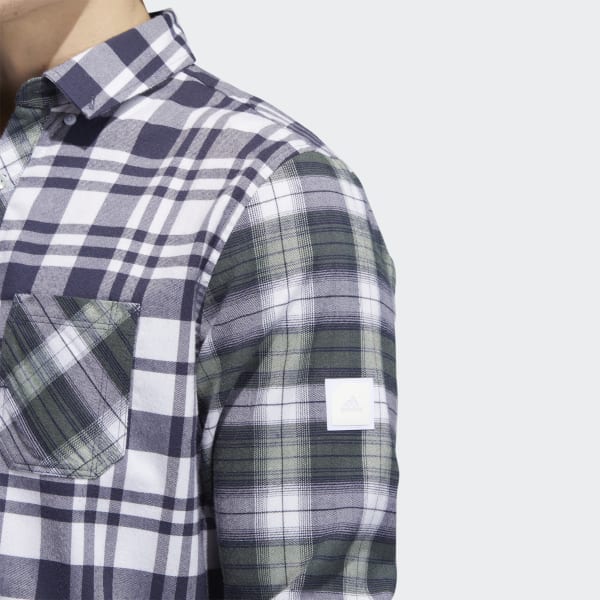 Branco Camisa de Flanela Adicross P9893
