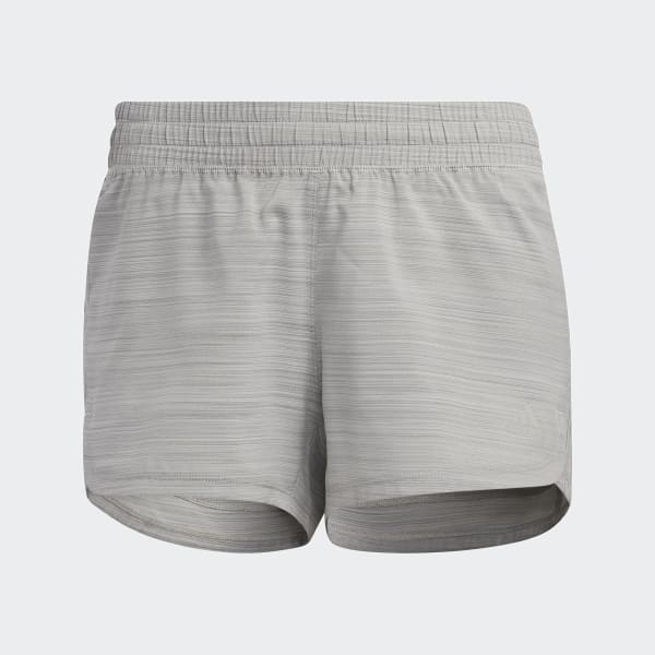 Szary Pacer 3-Stripes Woven Heather Shorts