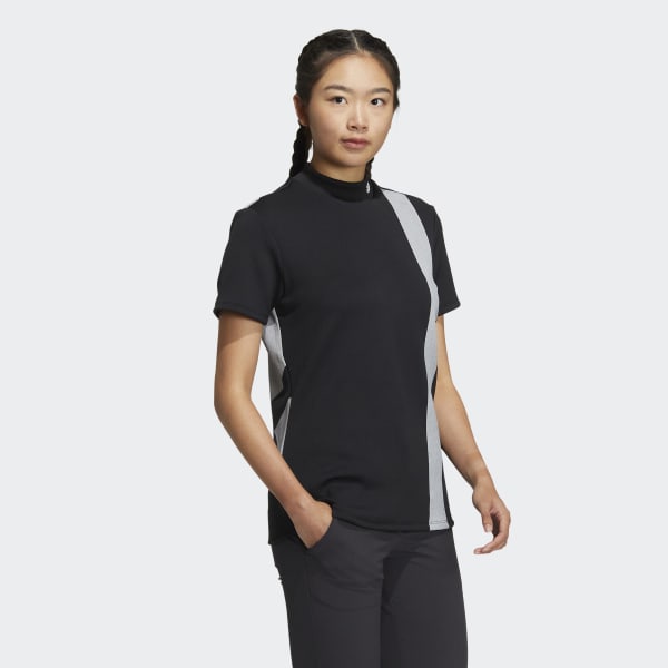 Nero Maglia AEROREADY 3-Bar Mock Neck