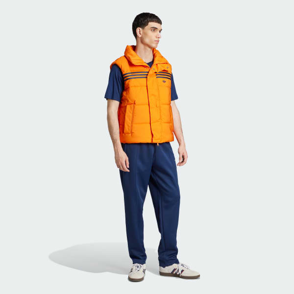 Orange Gilet matelassé adidas Originals 70s