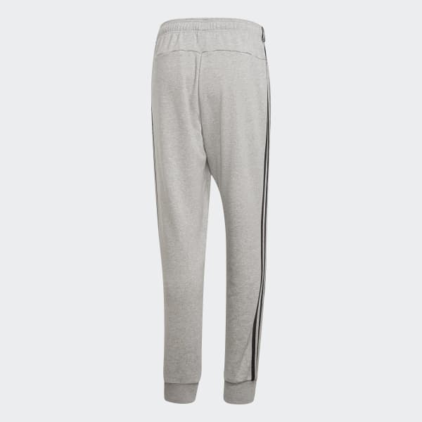 Gris Pantalon Essentials 3-Stripes Tapered Cuffed