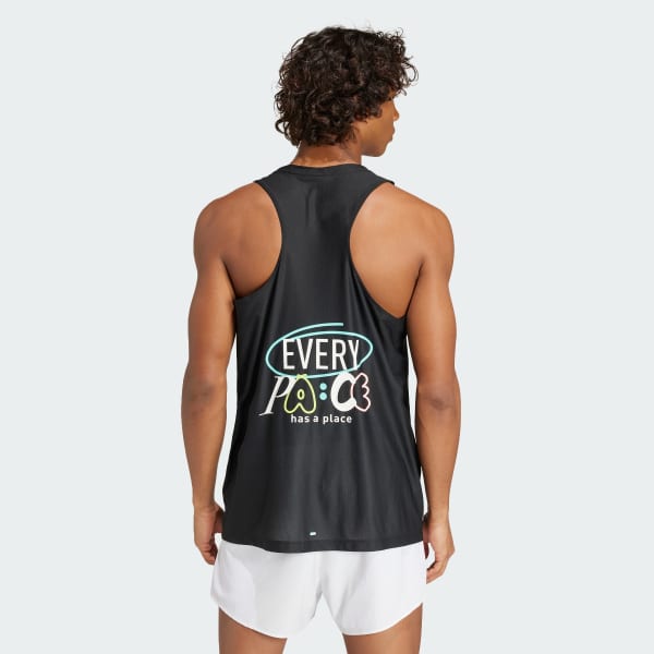 Black Own the Run Runners Tank Top