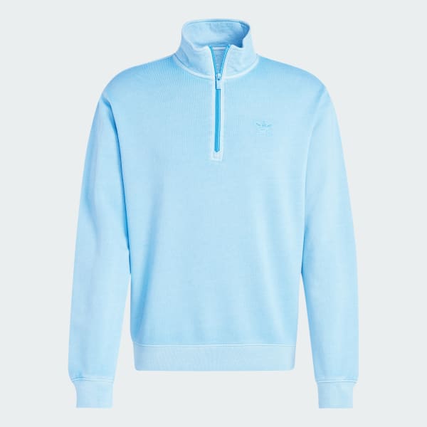 Trefoil Essentials Dye Half Zip Crew Sweatshirt