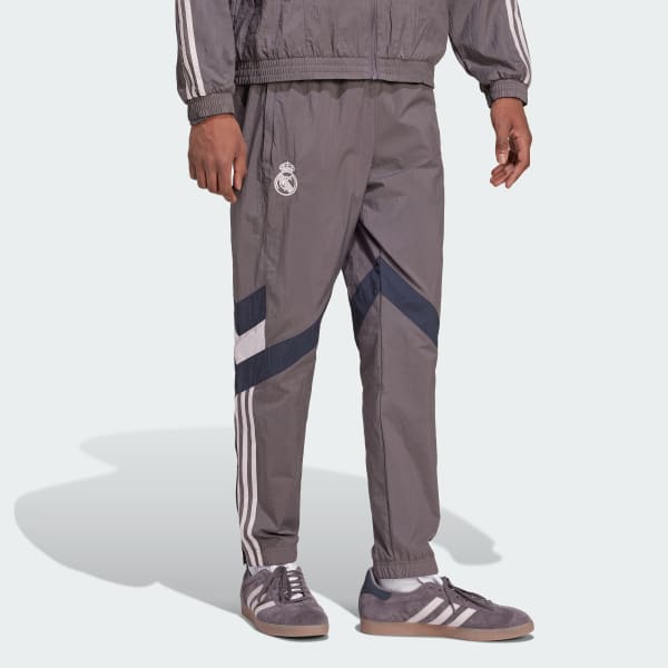 adidas Real Madrid Originals Track Tracksuit Bottoms Brown adidas UK