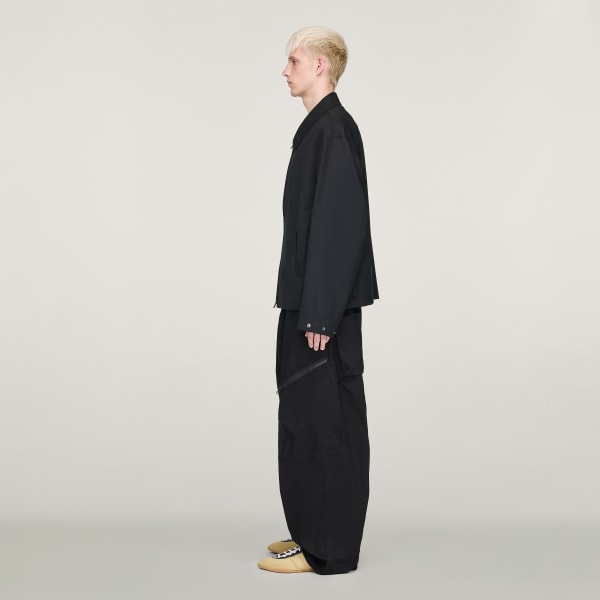 Sort Y-3 blouson i raffineret uld