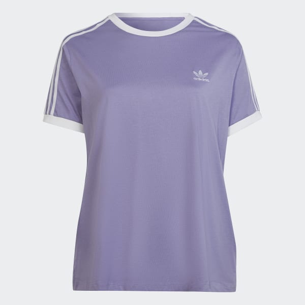 adidas Adicolor Classics 3-Stripes Tee (Plus Size) - Purple | Women's ...