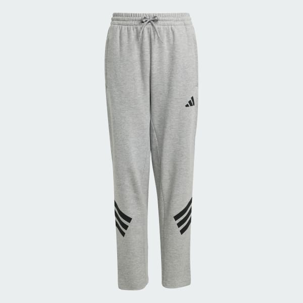 Grey Future Icons 3-Stripes Ankle-Length Pants Kids
