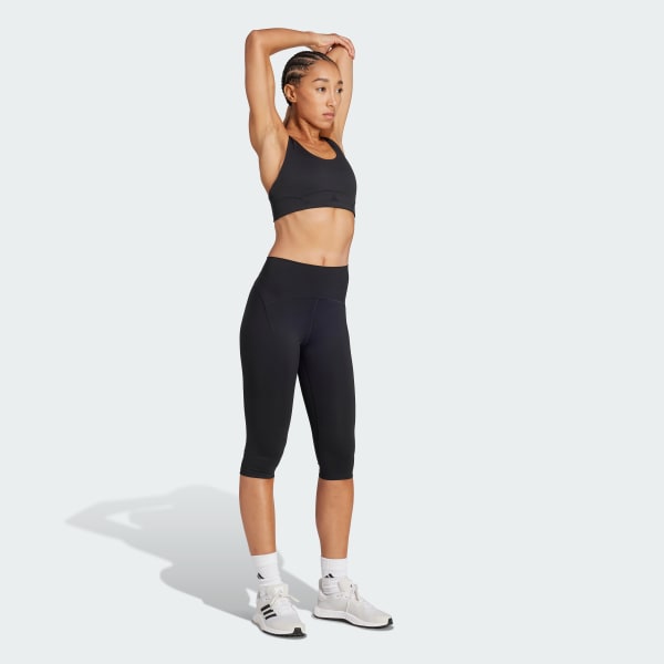 Đen Áo Bra Nâng Đỡ Vừa adidas All Me Luxe