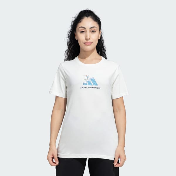 White adidas Sportswear Doodle Tee