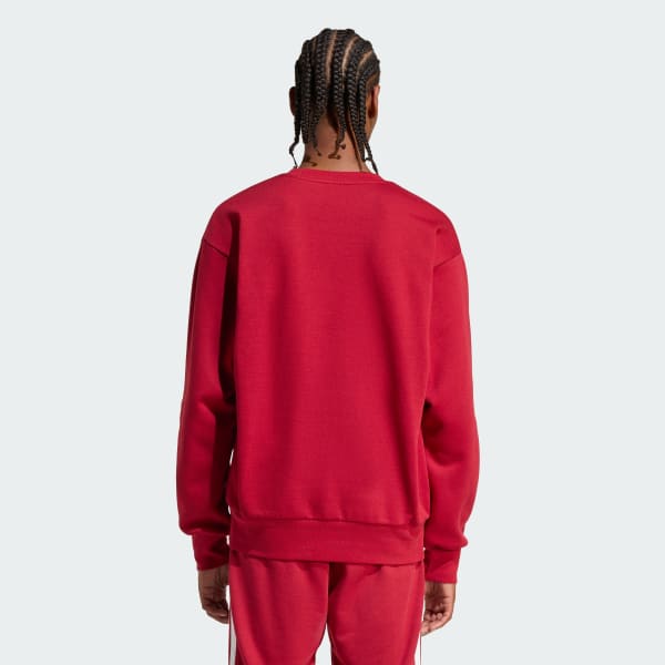 Burgundy Essentials Linear Fleece Sweatshirt