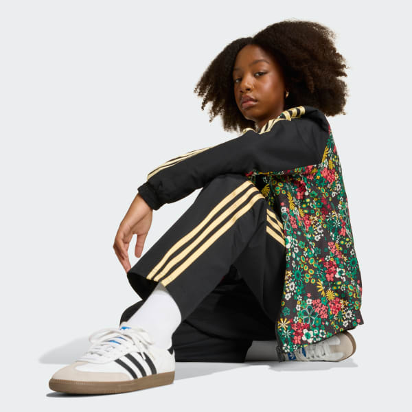 Black adidas Originals x Liberty London TRACK PANTS