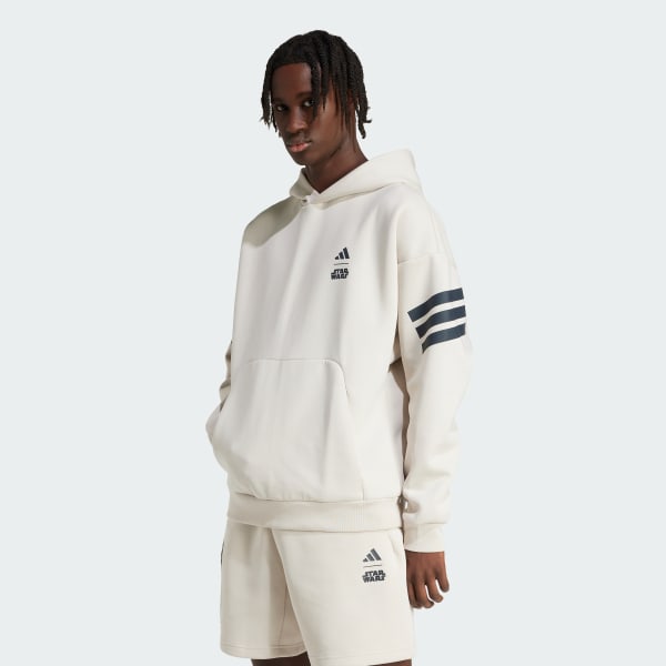 Beige ADIDAS STAR WARS THE MANDALORIAN HOODIE BACK GRAPHIC